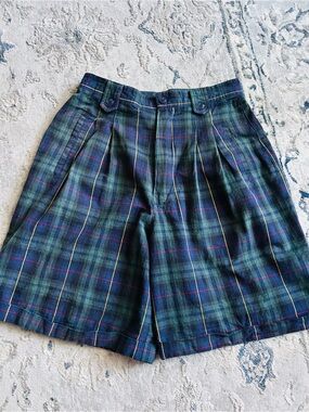 Vintage Bechamel High-Rise Plaid Shorts